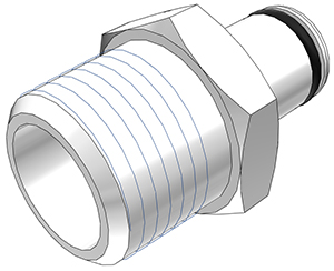 PLC24006 - CPC Stecker 3/8" NPT Außengewinde, ohne Absperrventil, Buna-N Dichtung