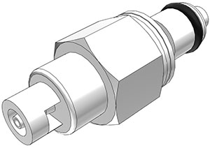 PMCD2201 - CPC Kupplung Stecker mit 1,6 mm Schlauchanschluss,, mit Absperrventil, Buna-N Dichtung