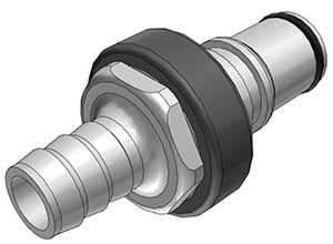 NS6D22008 - CPC Stecker der NS6-Serie mit 12,7 mm Schlauchanschluss und Absperrventil