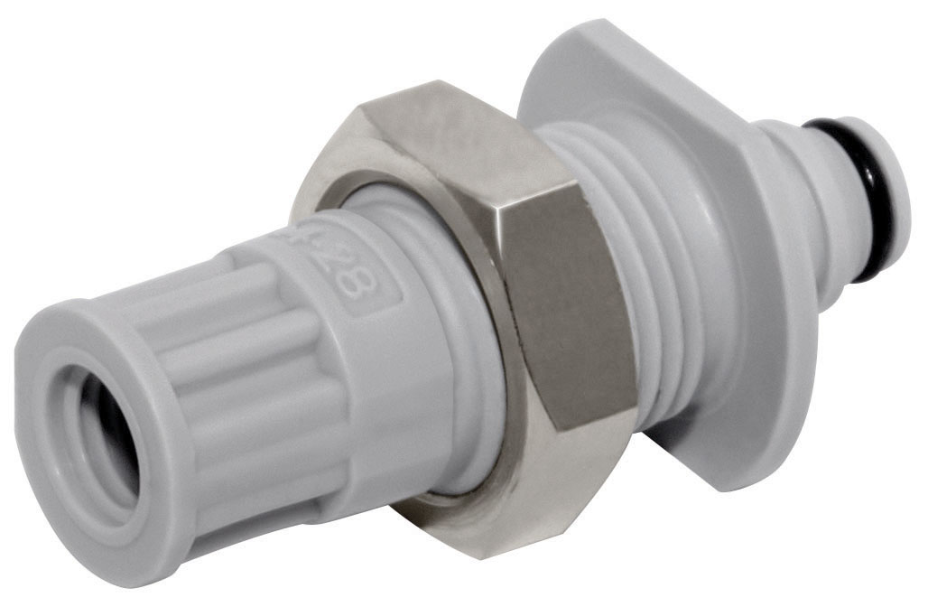 NS1D48042812 - CPC Stecker mit 1/4-28 UNF Innengewinde und Mikrodurchmesser mit 3,2 mm Schlauchanschluss