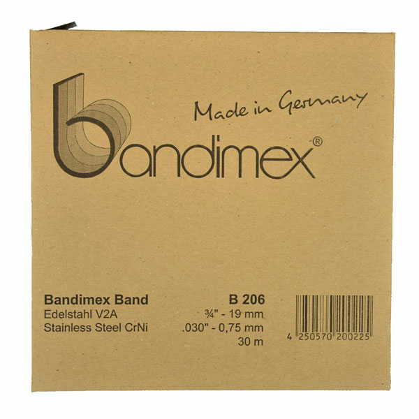 Bandimex Bandrolle B206, Breite: 19 mm (3/4"), V2A Edelstahl