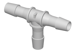 HT12 - Schlauchverbinder T-Stück mit 9,5 mm Schlauchanschluss