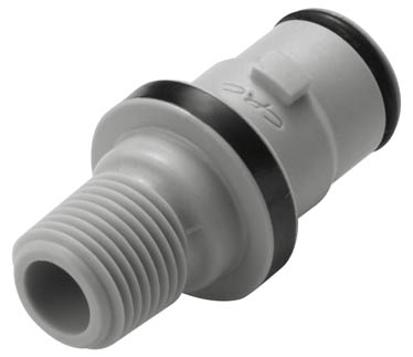 NS2D240212 - Non-Spill Kupplungsstecker mit 1/8" NPT Außengewinde und mit Absperrventil, EPDM-Dichtung