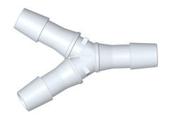 HY1270 - Y-Schlauchverbinder 9,5 mm Schlauchanschluss, PVDF