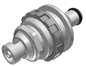 NS4D42002 - CPC Mikrostecker mit 3,2 mm Schlauchanschluss zur Plattenmontage | mit Absperrventil